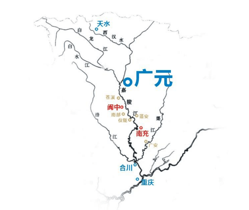 嘉陵江水系图片