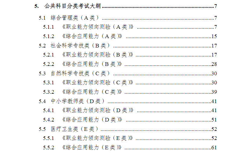 已出重要2021版事業單位聯考筆試大綱已出