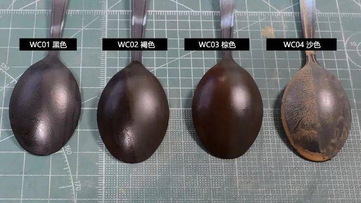 常用wc系列渍洗液旧化渗线效果对比