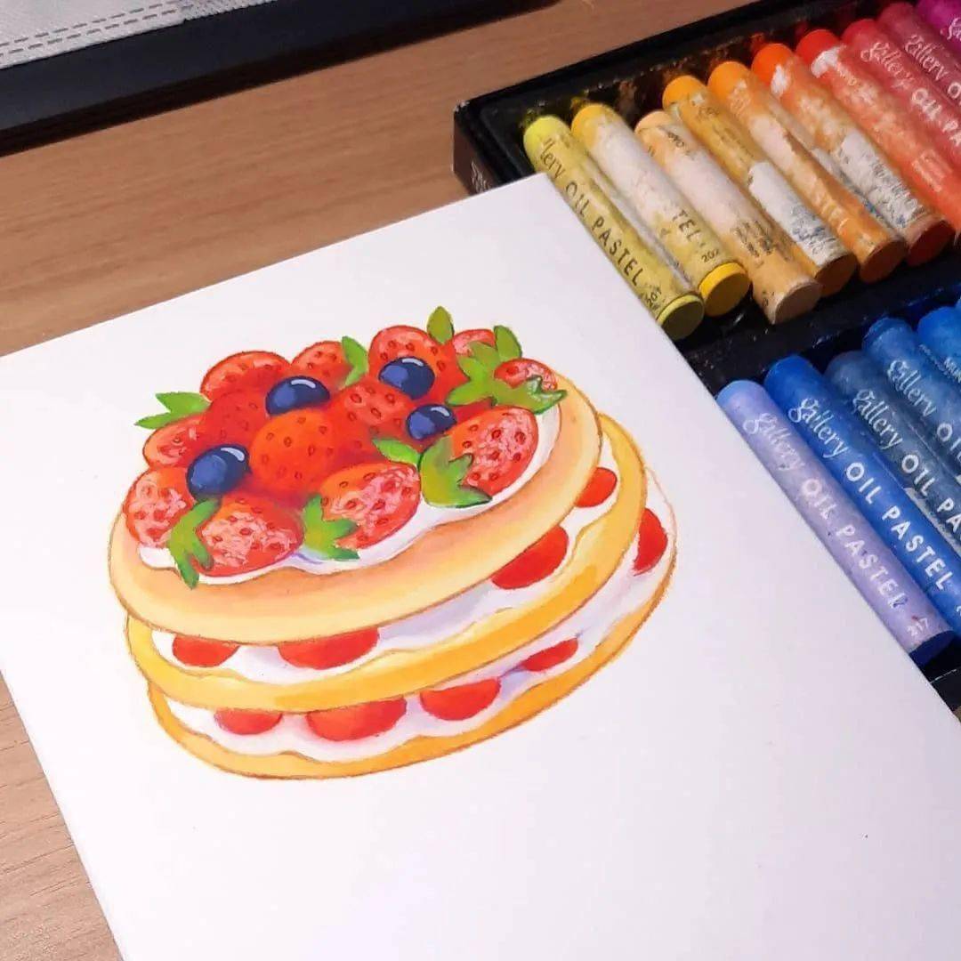手绘美食蜡笔手绘原来蜡笔画也这么好绝了涨姿势了