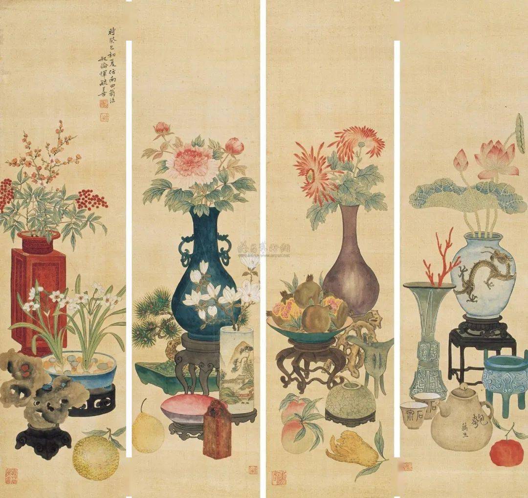 如果在新年不知道清供些什么,不妨把古画中的清供