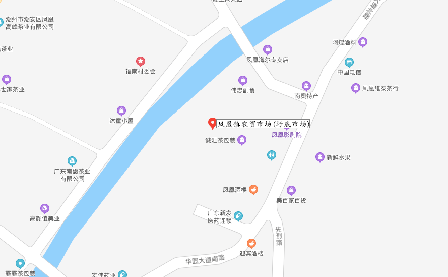 潮州凤凰镇地图图片