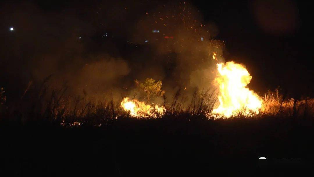 高安某小区附近草地突然着火