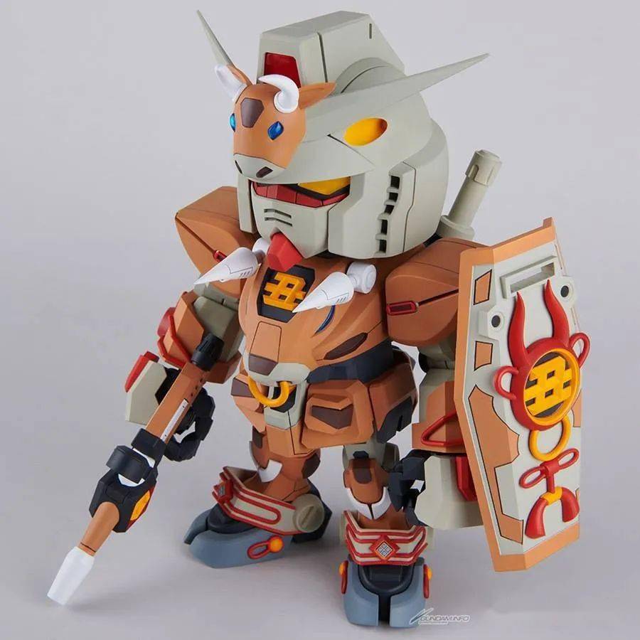 每年惯例的万代q版搪胶十二生肖高达99丑牛3月5日开卖