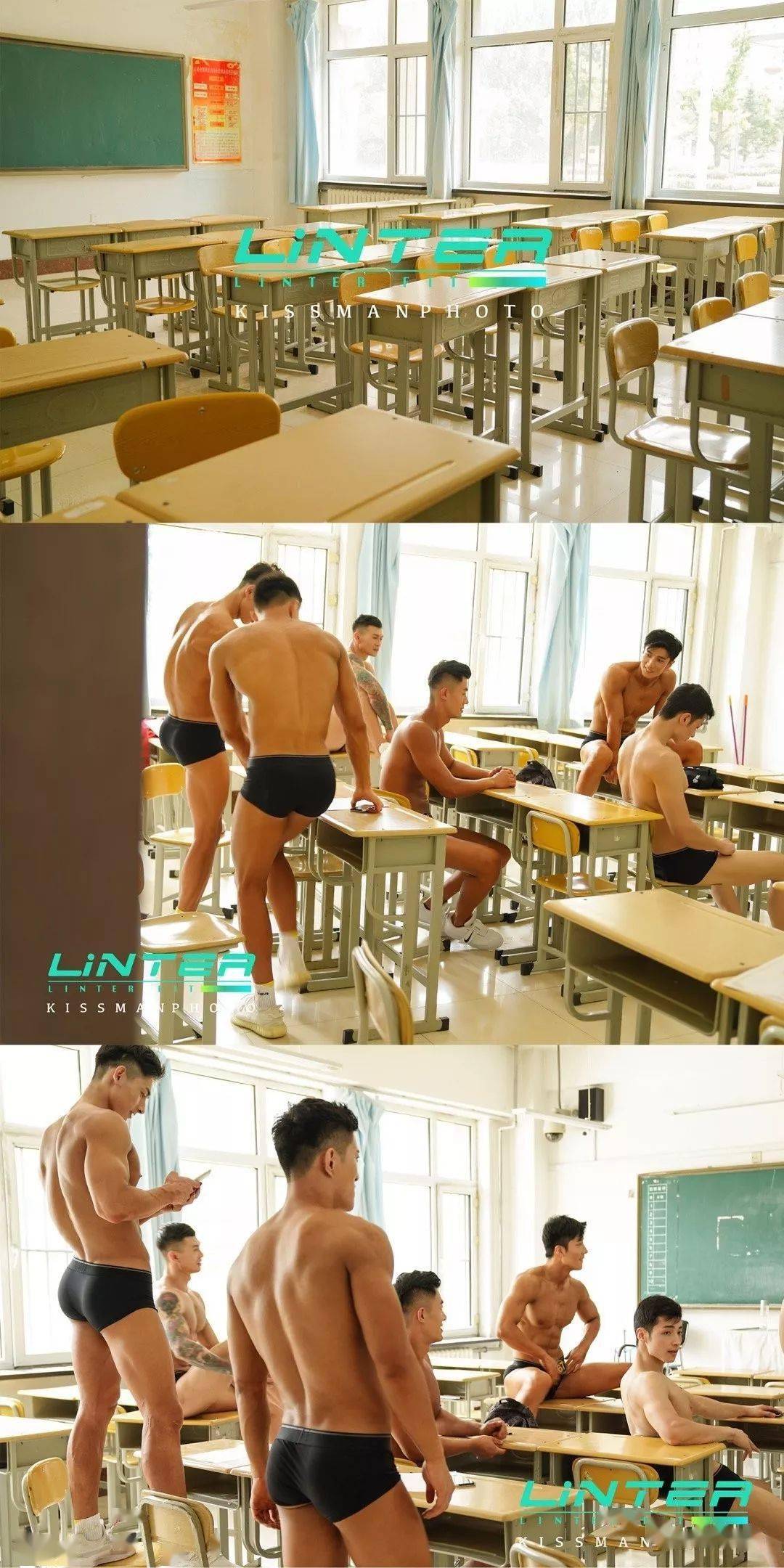 下面这样的场景估计也只有体院才会有吧,当你推开教室的门,一群肌肉男