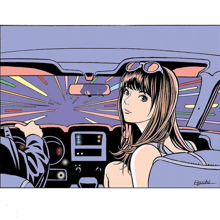 壁纸 | 漫画家江口寿史笔下的日本少女