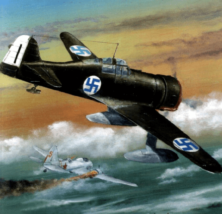 21也继续随芬兰空军参加二战到了1941年,芬兰决定以轴心国身份参加第