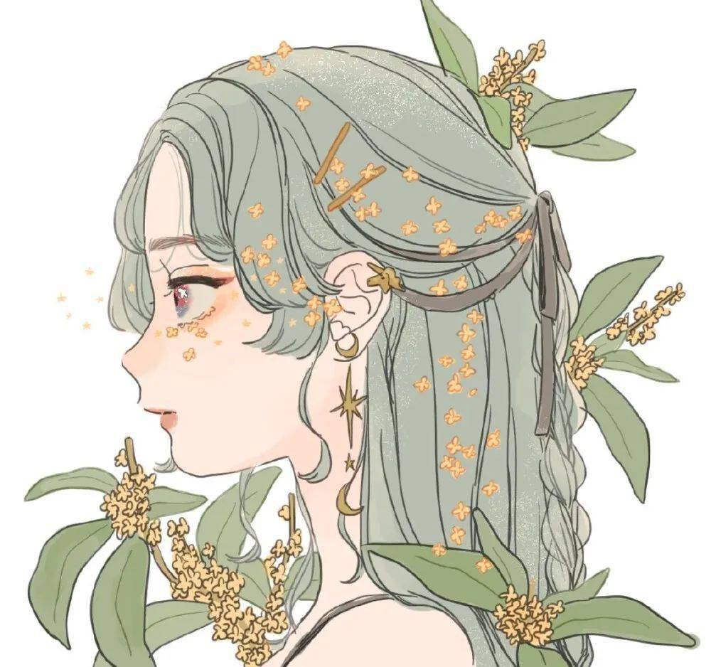 67动漫女生配色清新素雅