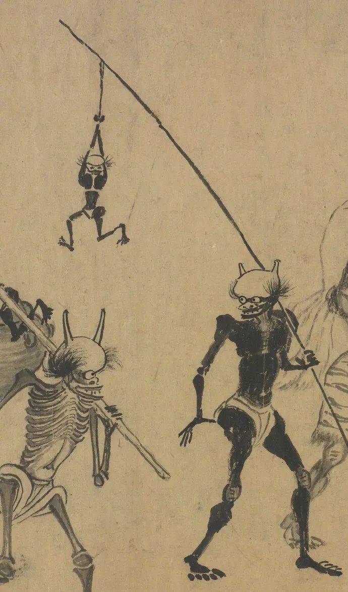 元代趣怪画《中山出游图》,"美女"都用墨来代替脂粉?| 踏歌行