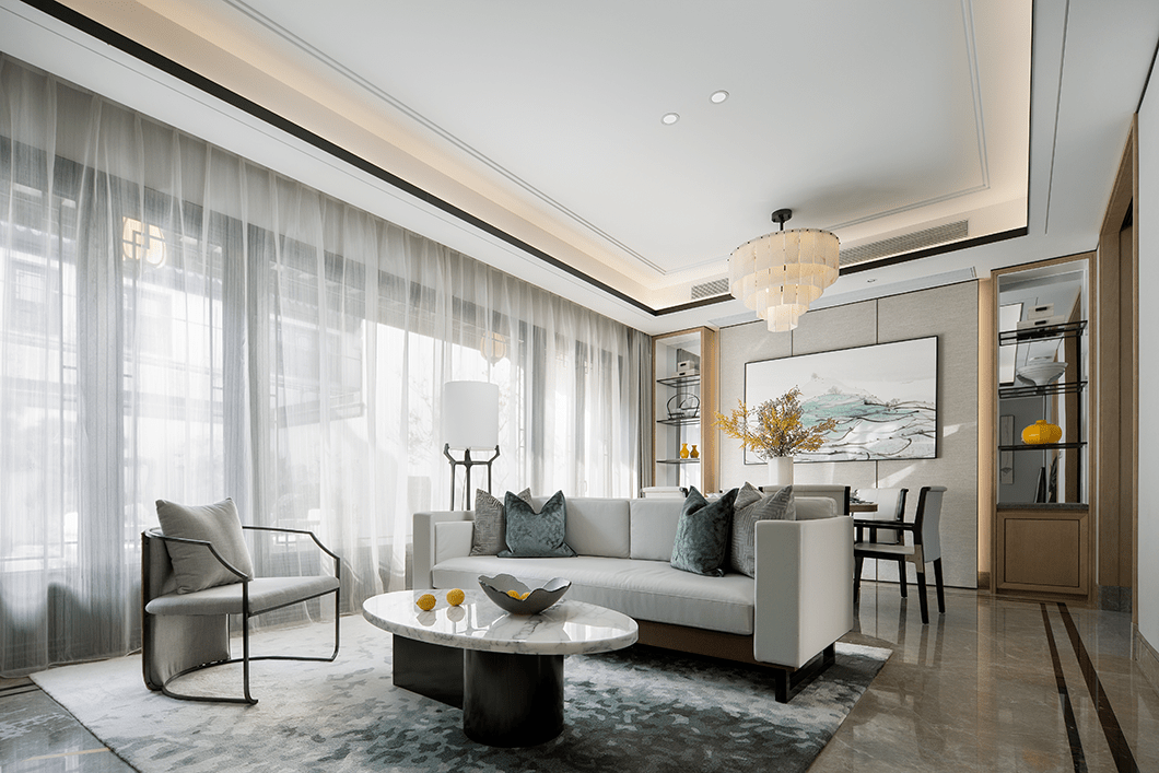 参观了他的167㎡婚房,我真的被治愈了,全屋水墨风,超美_空间