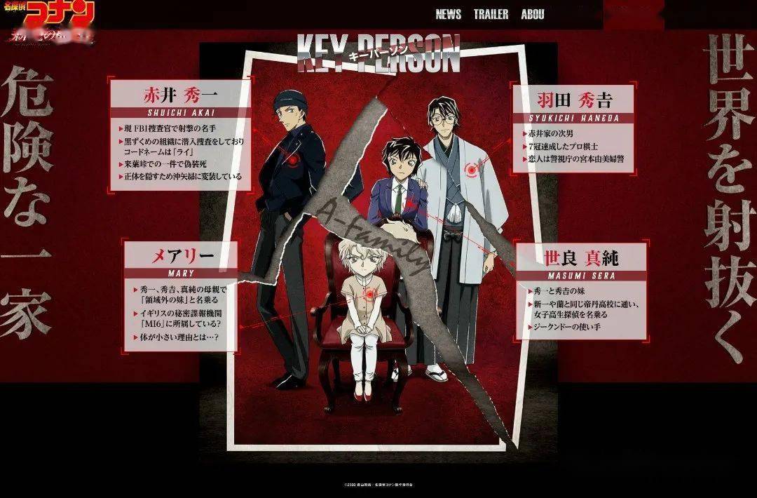 赤井家族动画总集篇〔绯色的不在证明〕中国确认引进,世界最快线上