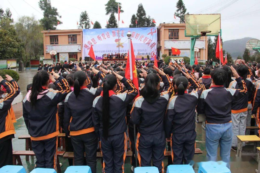 中国少年先锋队大方县兴隆苗族乡兴隆小学第一次代表大会开幕