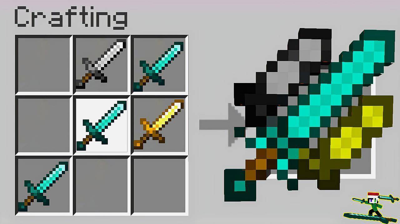 我的世界:一款游戏多种体验!喜欢对抗类玩家必看的武器模组!_武士刀