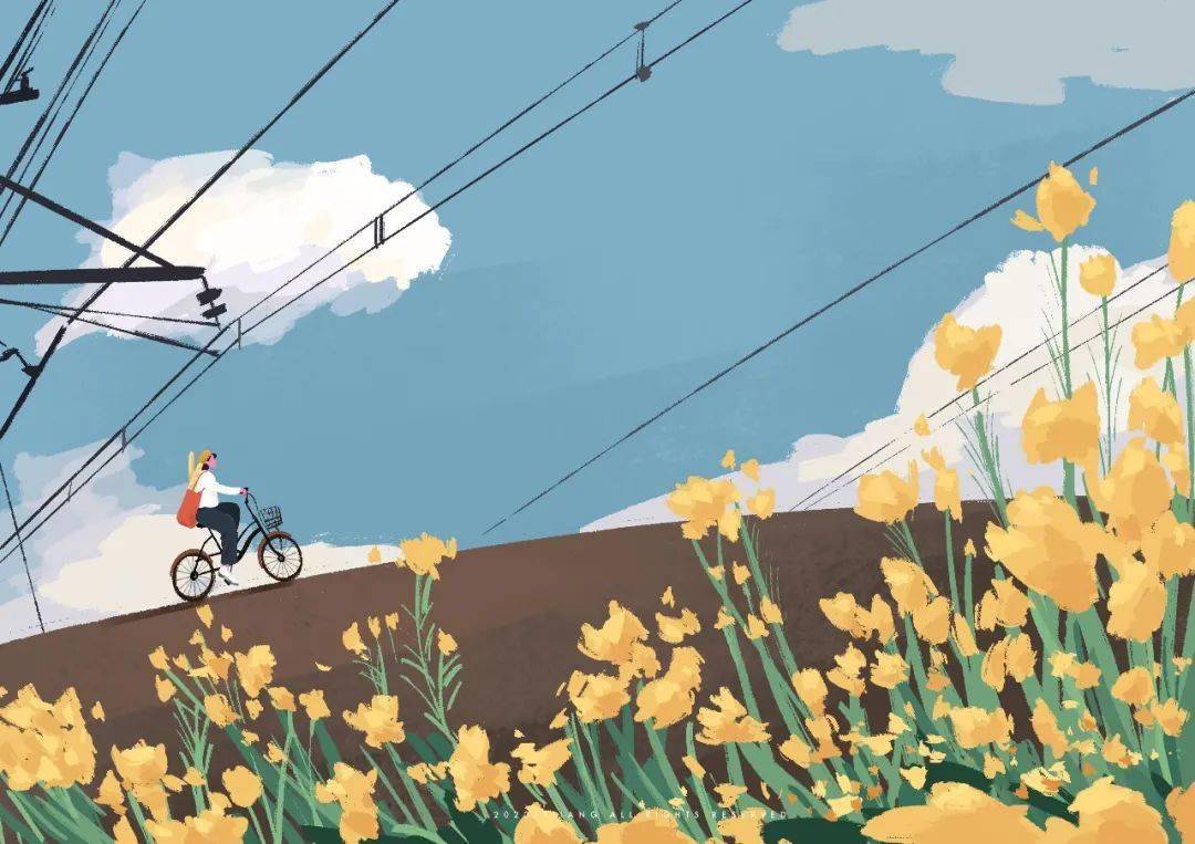 插画作品《盛放》插画作品《春61分》作者:赵路咖啡主理人/艺术家