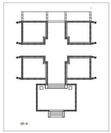 鱼沼飞梁平面图鱼沼飞梁鱼沼中的小八角形石柱和柱础保留了北朝风格