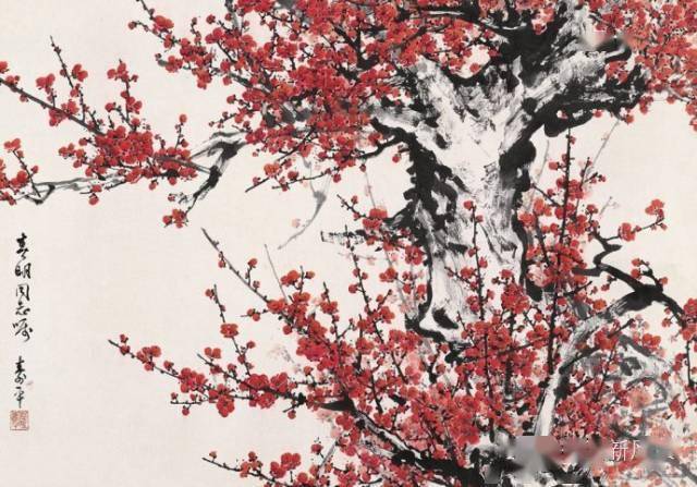 画梅大师董寿平的梅花，绝美！_搜狐网