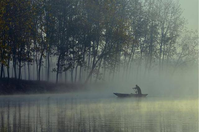宿迁泗阳雾锁长河如烟如涛