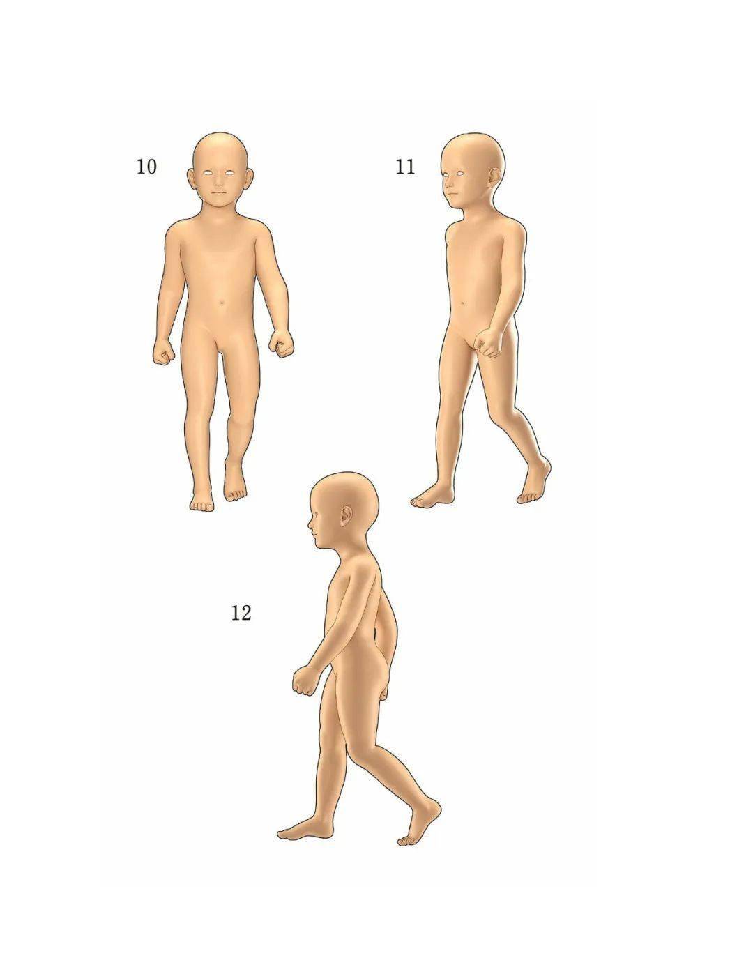 动漫小孩人体动态形体表现绘画姿态参考素材手绘速写临摹素材