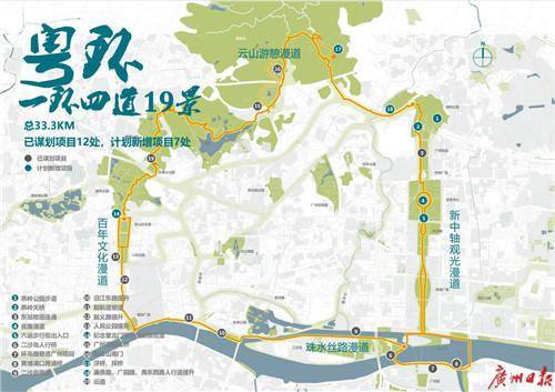 33.3公里“粤环”！广州将建环新旧中轴线步行观光道