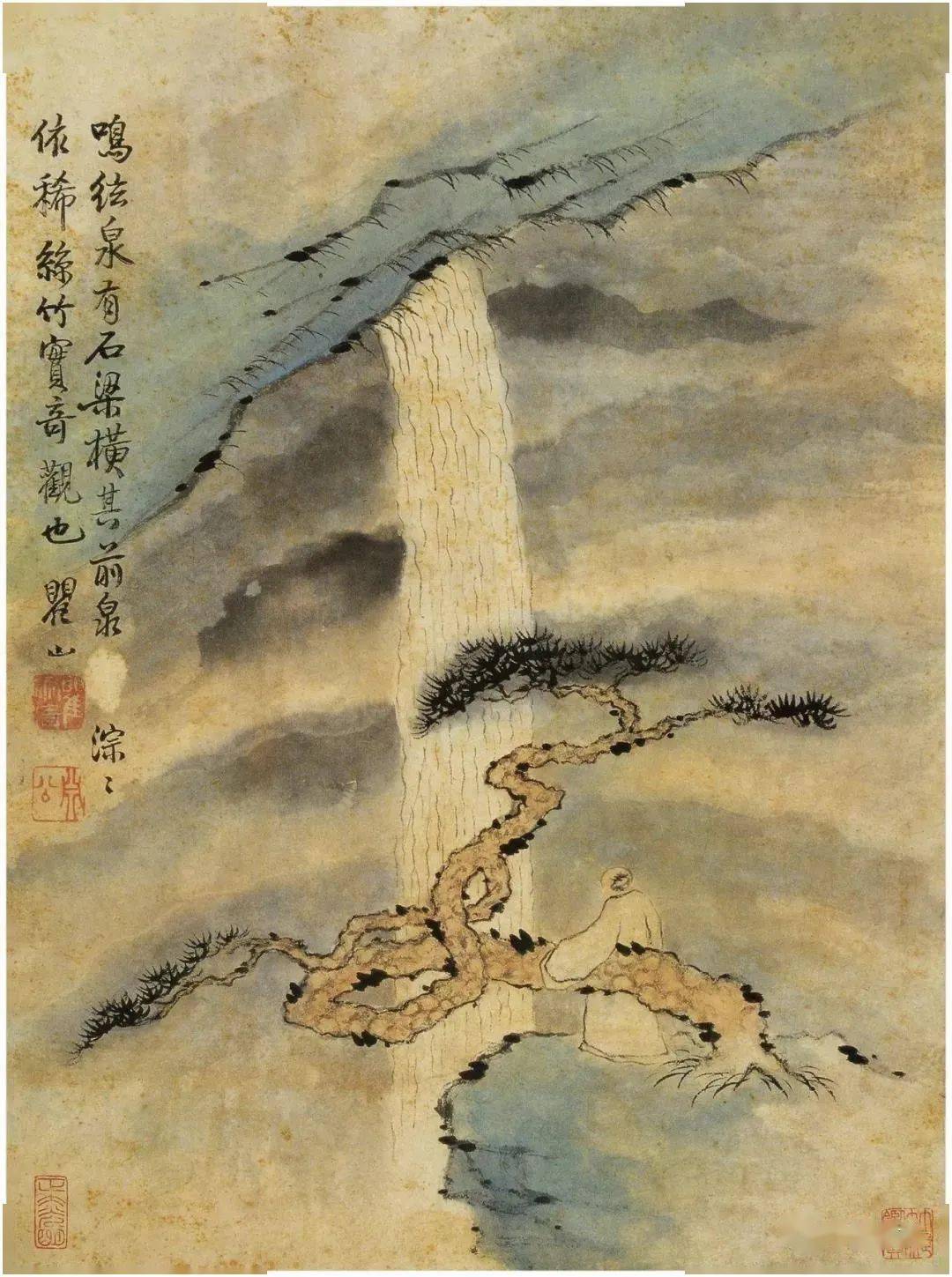 梅清 黄山十二景之鸣弦泉