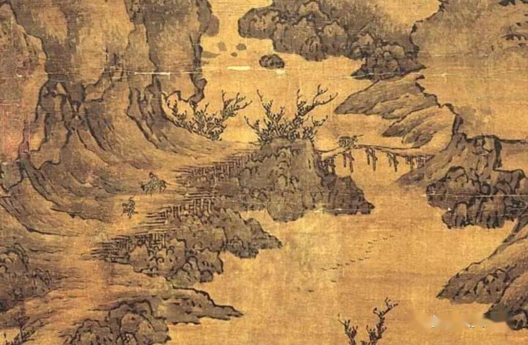 五代北宋山水画大师关仝,“笔愈简而气愈壮,景愈少而意愈长”。_荆浩