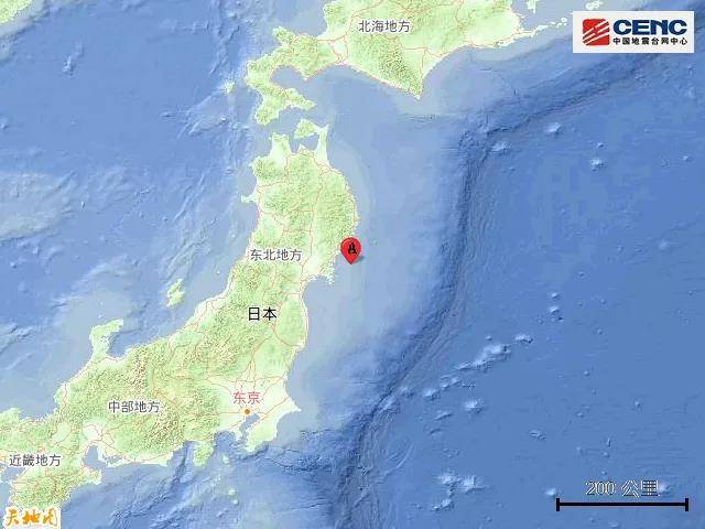 日本本州东岸近海附近发生7 2级左右地震 中国