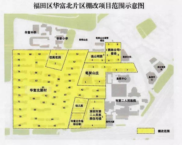 华富北棚改开拆未来规划效果图曝光福田环中心公园圈很美
