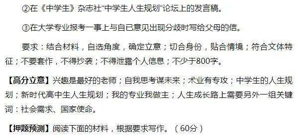 21高考名校模拟 未来职业的兴衰 范文 写作素材 分析