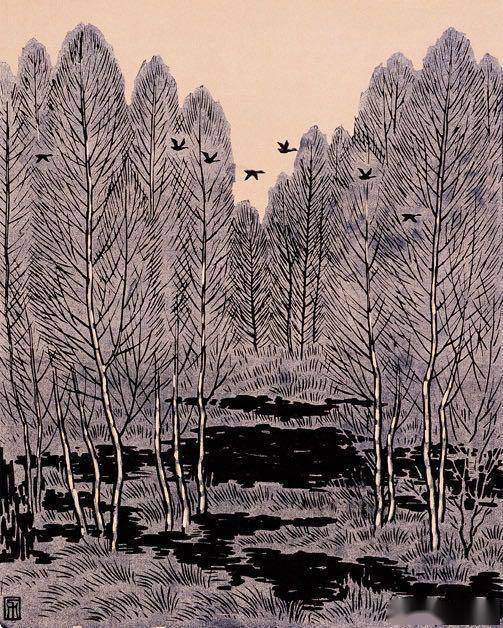 一起看看版画里的春天