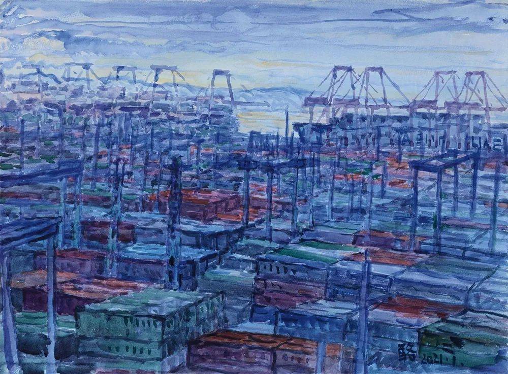 骆献跃篇浙江省美术名家北仑采风创作作品展