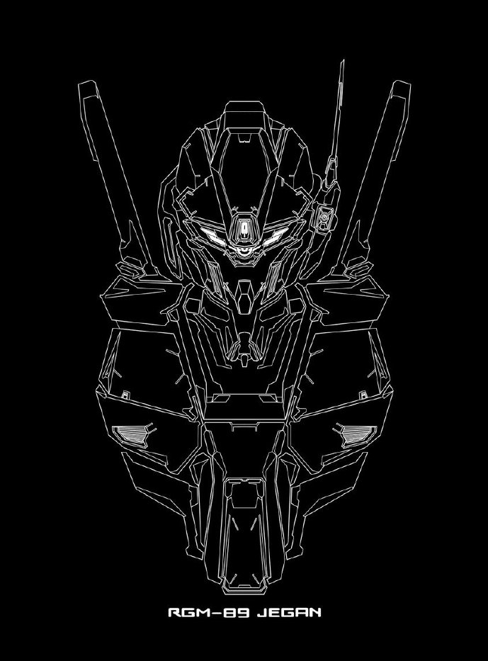 力天使,初号机,杰刚线稿插画,大家喜欢哪张?_高达