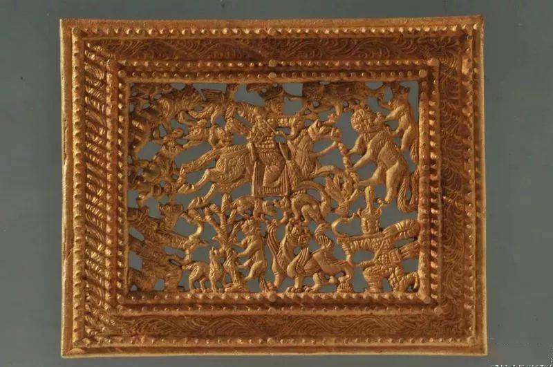 狩猎纹铭文方奇