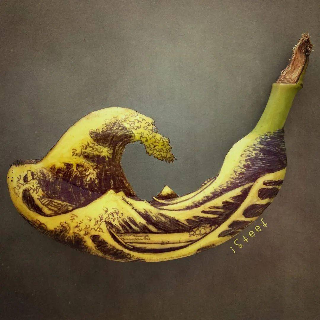 一根香蕉就能变出新花样艺术家们脑洞大开的作画方式我看懵了