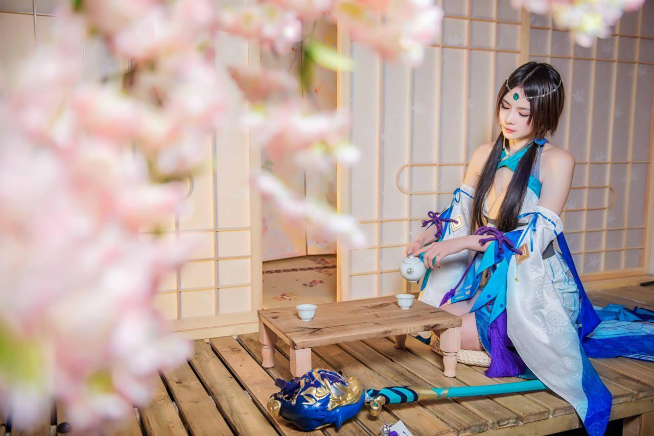 阴阳师八百比丘尼苍之雀羽cosplay