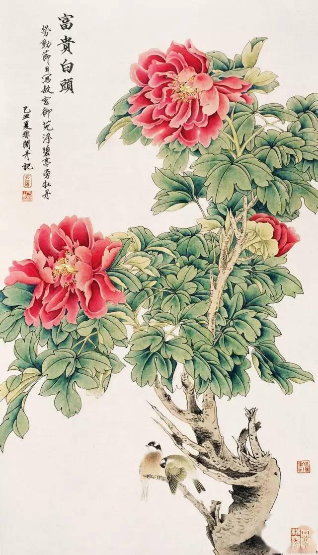 模写】22F479 中国美術 于非闇「蜻蛉蓮花図」花図 掛軸 紙本 彩色 工芸