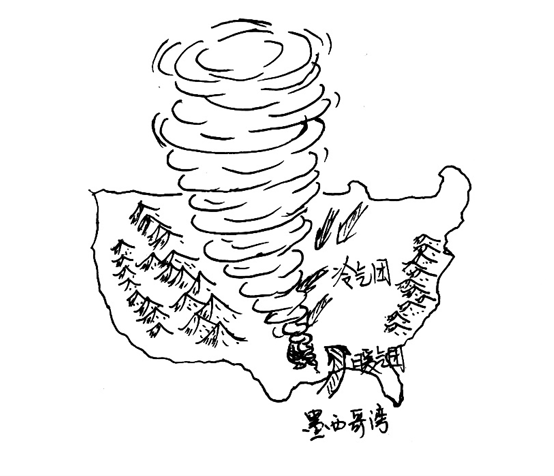 沙尘暴天气简笔画图片