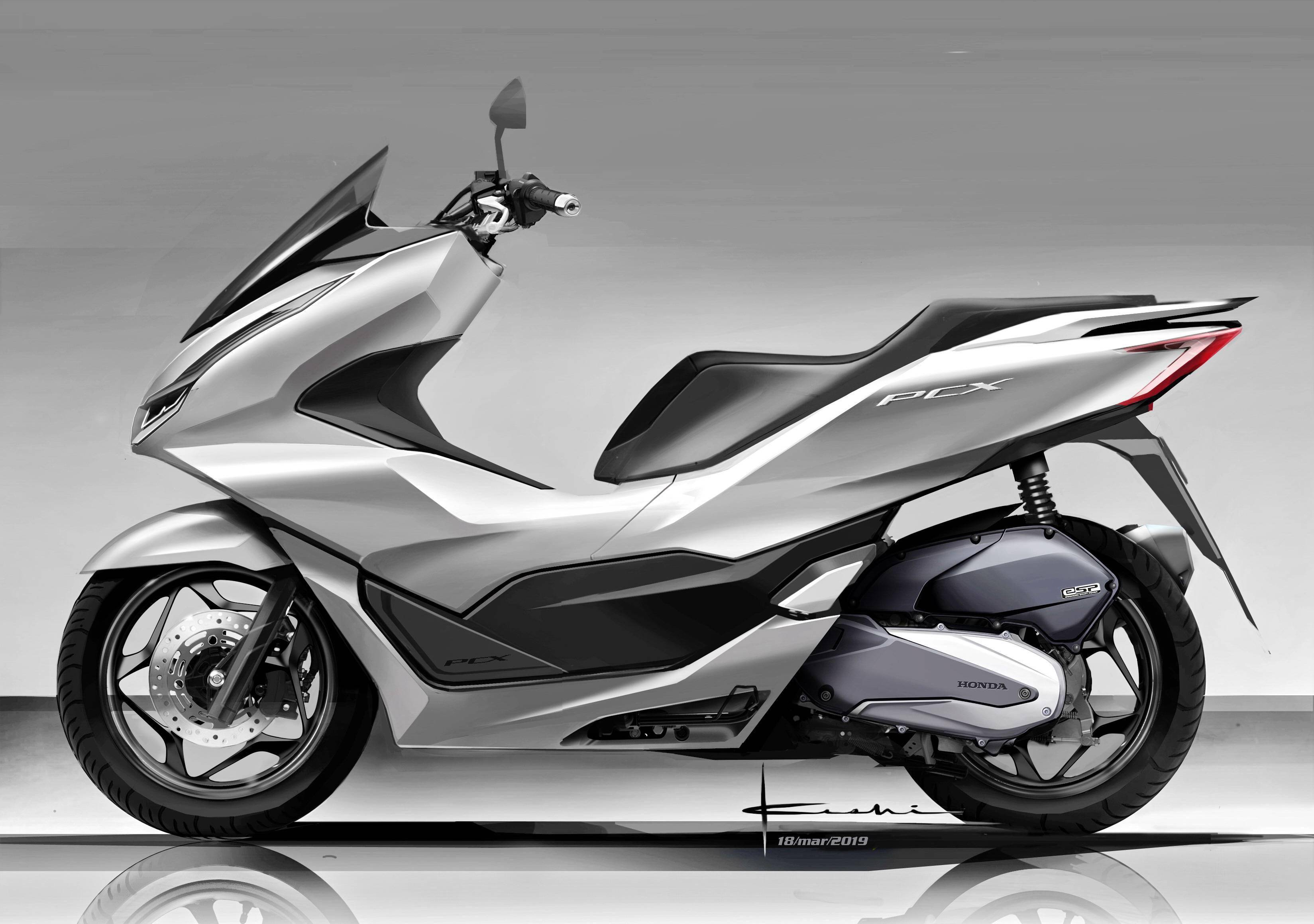 honda新一代pcx2021系列技术示意图车体篇