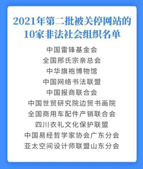 中国雷锋基金会等10家非法社会组织网站被关停 网络