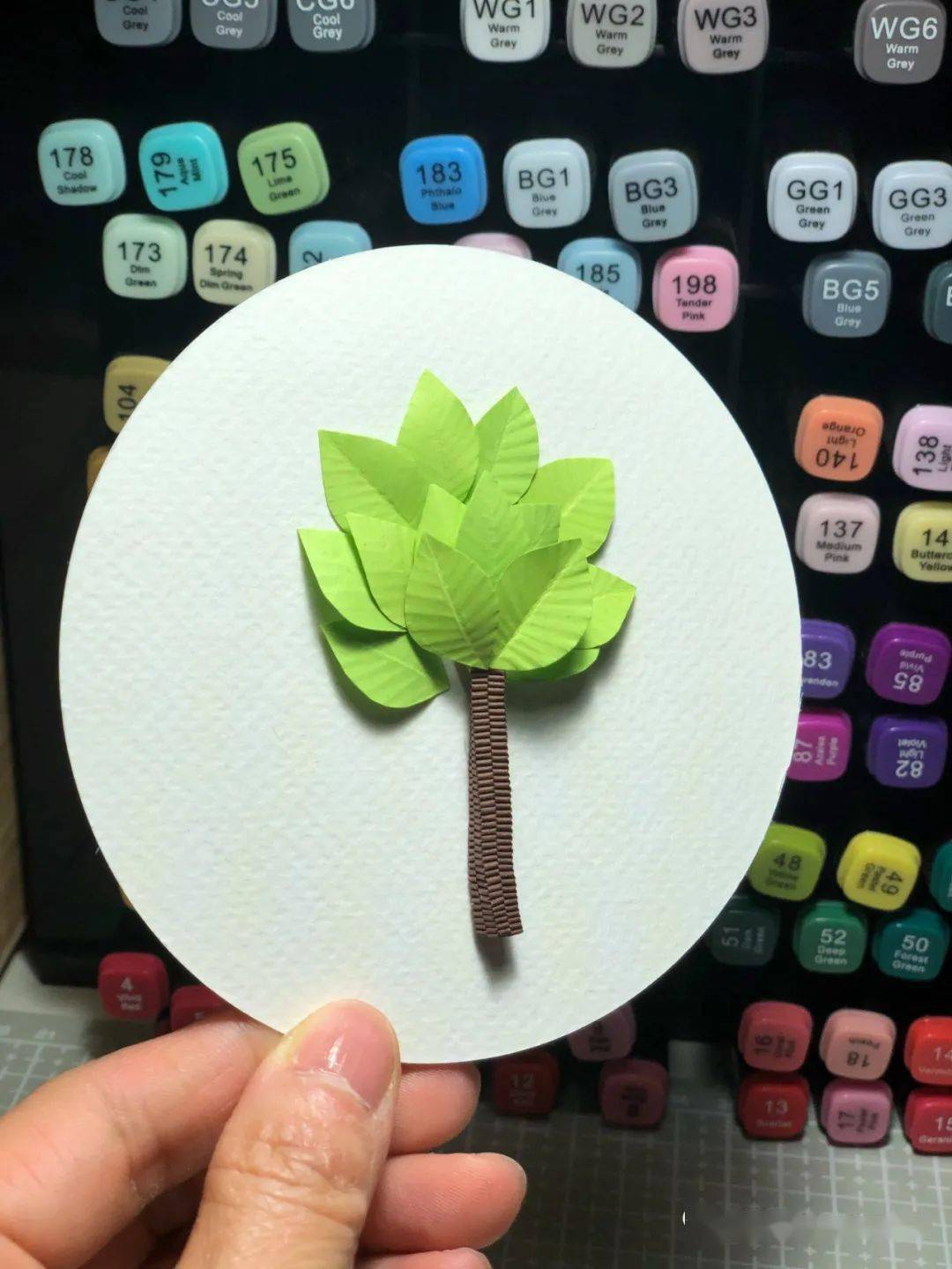 衍纸制作技巧分享23衍纸树干制作视频