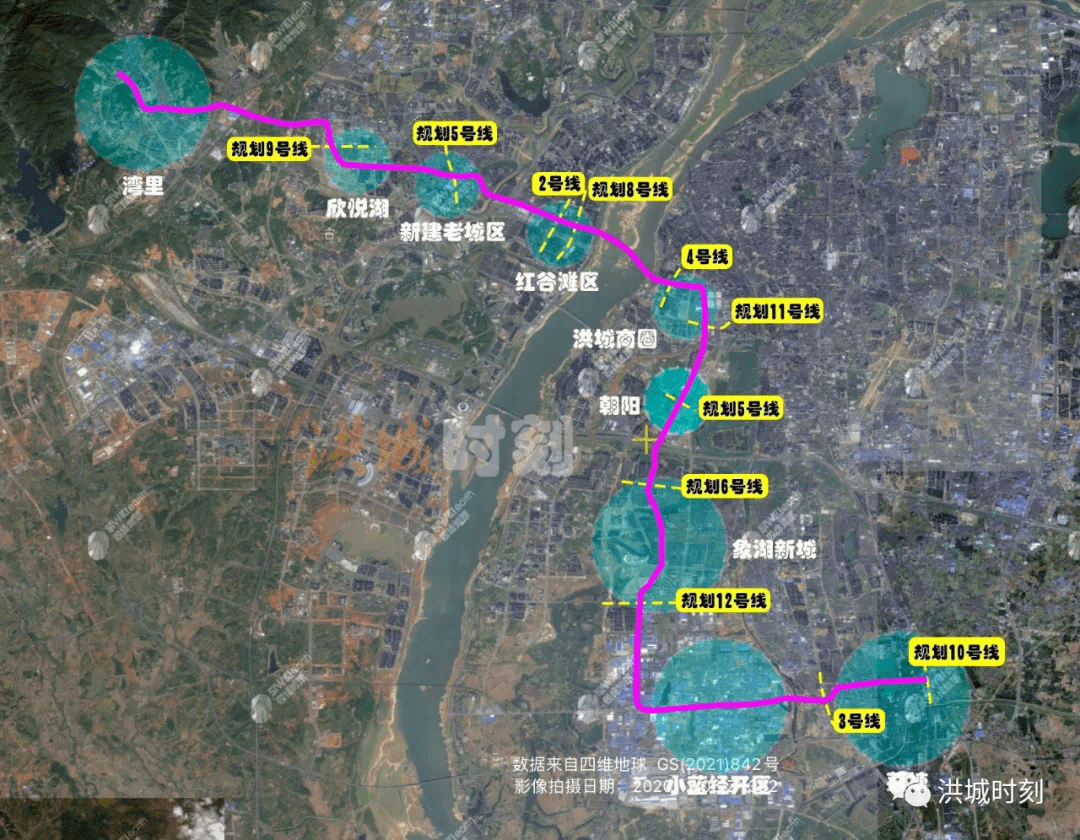 線路最大的變化是未來除了將延伸至象湖新城以外,還將途徑小藍經開區