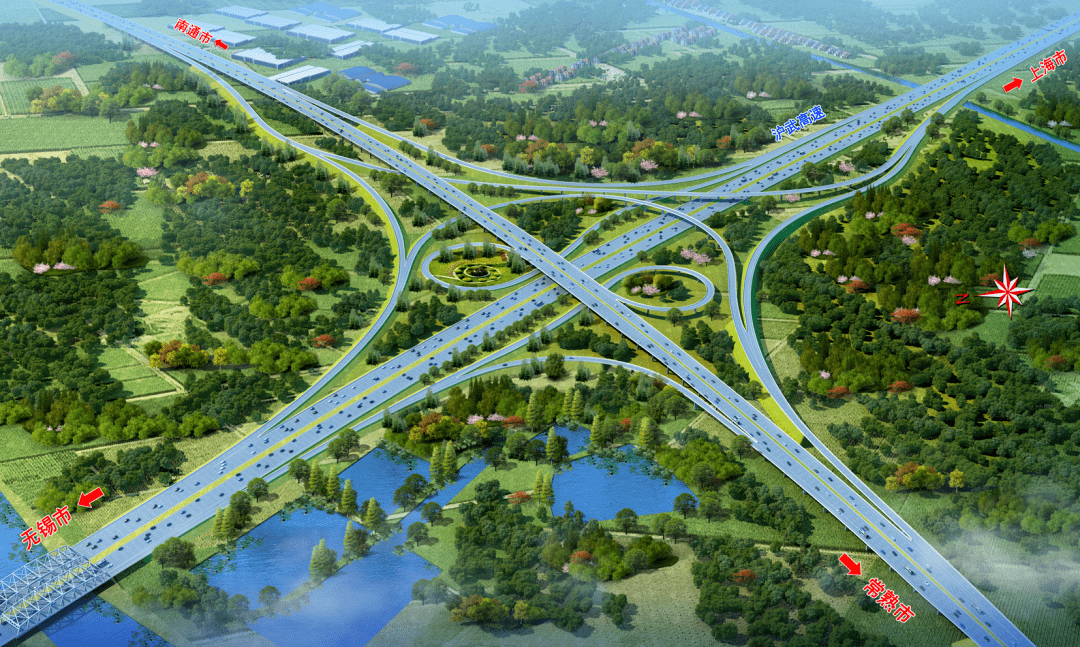 直擊北沿江高鐵南通新機場站過江大橋效果圖首次曝光