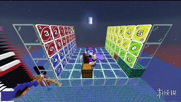 玩家在《我的世界》生存模式还原UNO桌游真的能玩