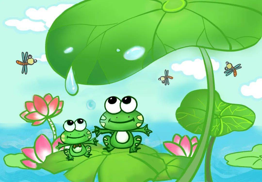 卡通小青蛙背景图图片