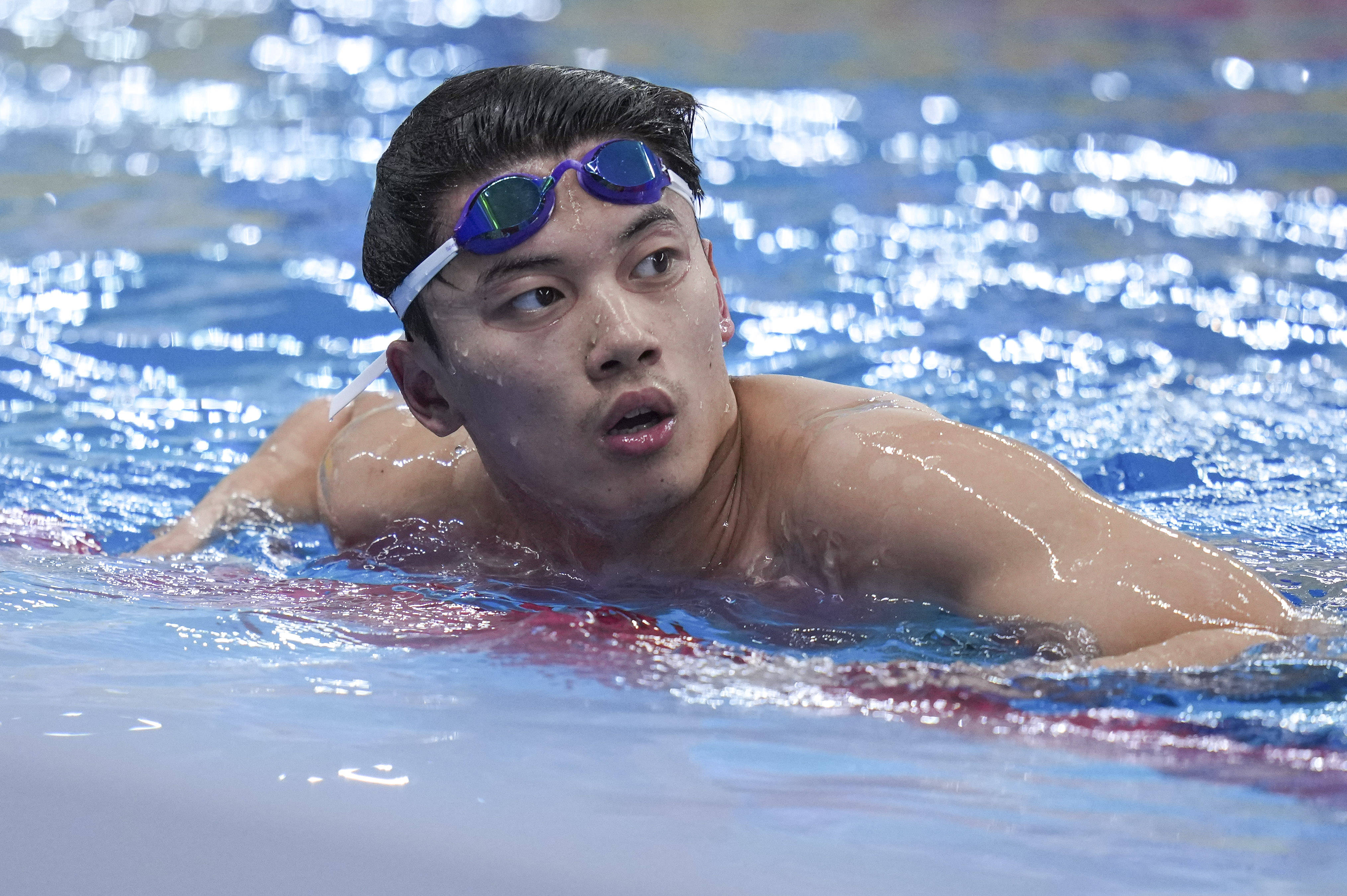 游泳——全国冠军赛:汪顺晋级男子200米个人混合泳决赛