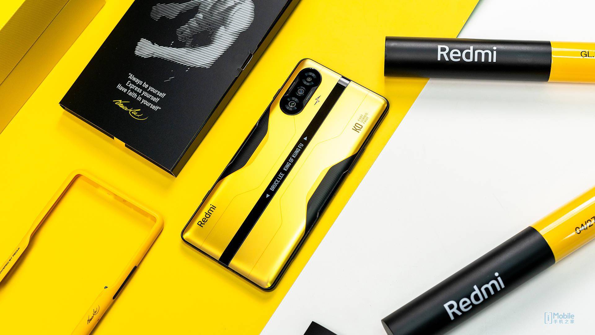 限量4000台redmik40游戏增强版李小龙特别版美图