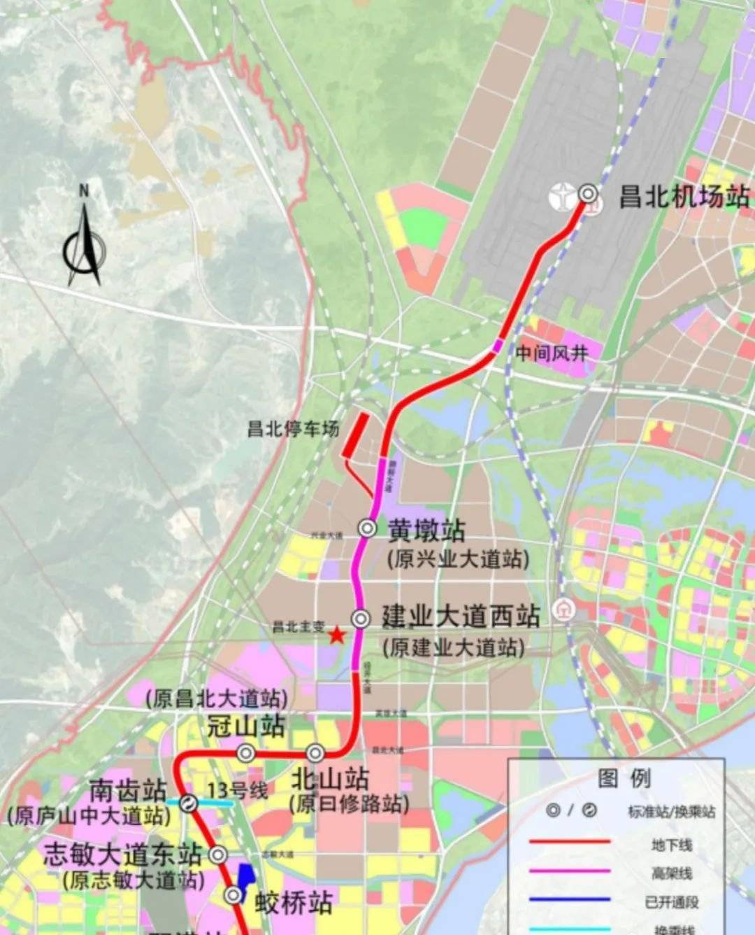 8个站点详细位置公布南昌地铁1号线北延环评公示