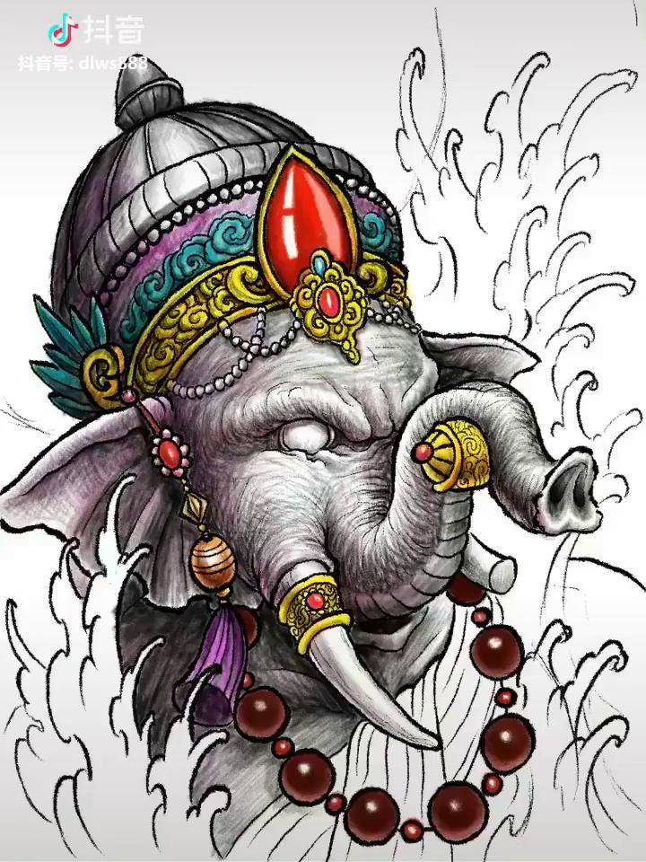 教给大家画象神线条绘画绘画绘画