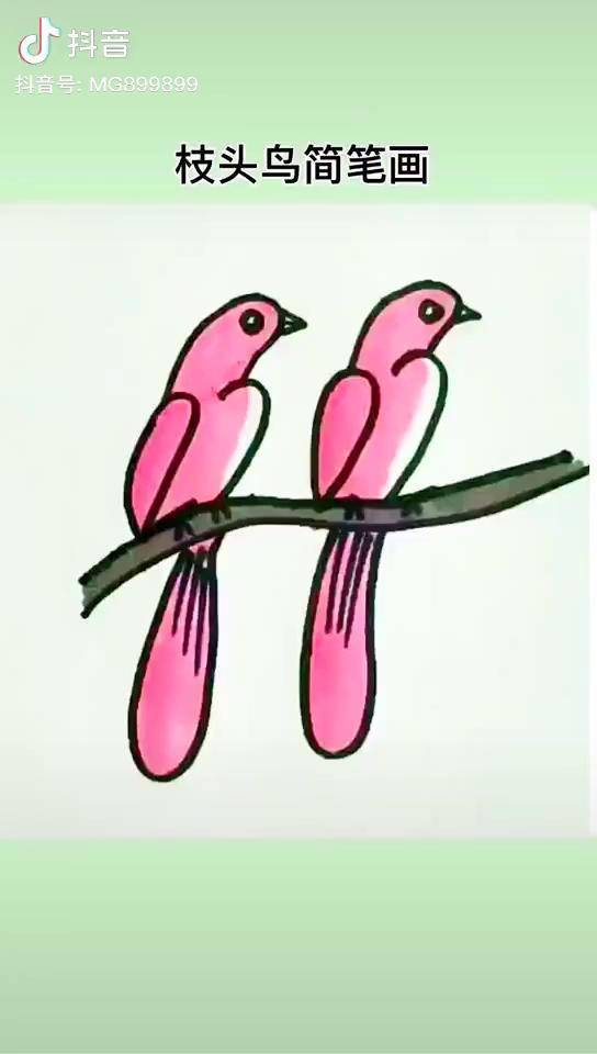 用2222画两只小鸟数字简笔画简笔画教程亲子手工