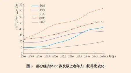 (二)主要的宏觀經濟指標產生結構性變化 人口快速老齡化使人口焦構