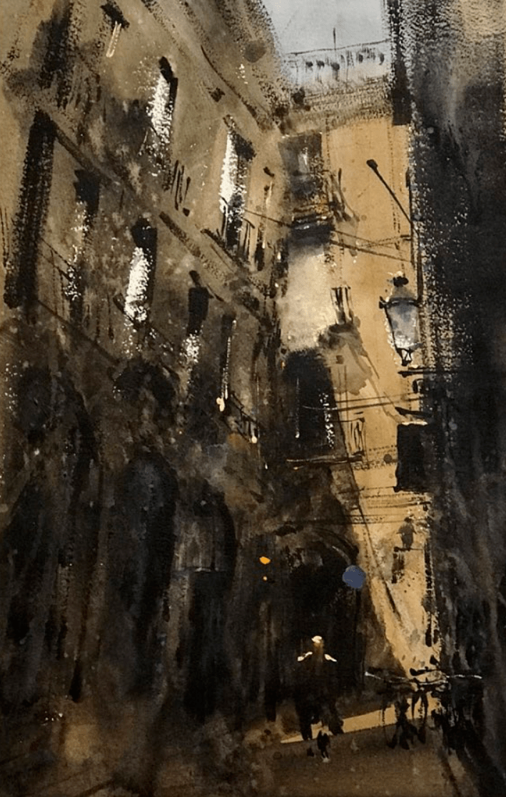 乌拉圭水彩画家alvarocastagnet作品欣赏街景系列一